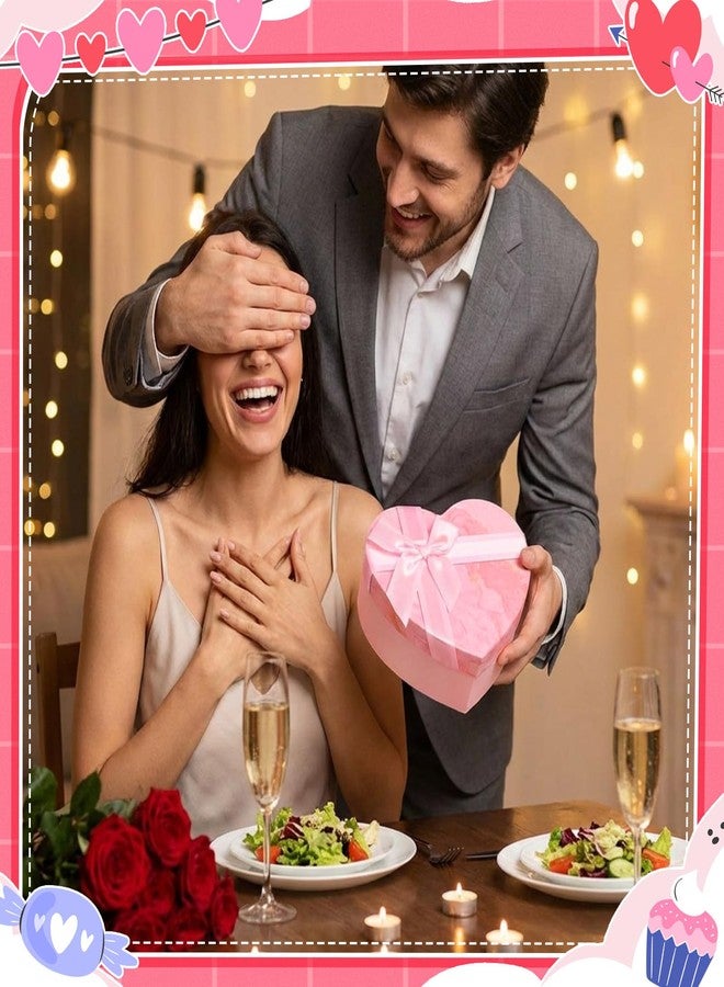 Civaner Valentine's Day Gift Set Crochet Heart Box Women Her Girlfriend Knitted Anniversaries Pink Love 5 Pcs Hand Knitted Crochet Yarn Figurine Be Mine Card Him Birthday Decor(Strawberry) - Image 5